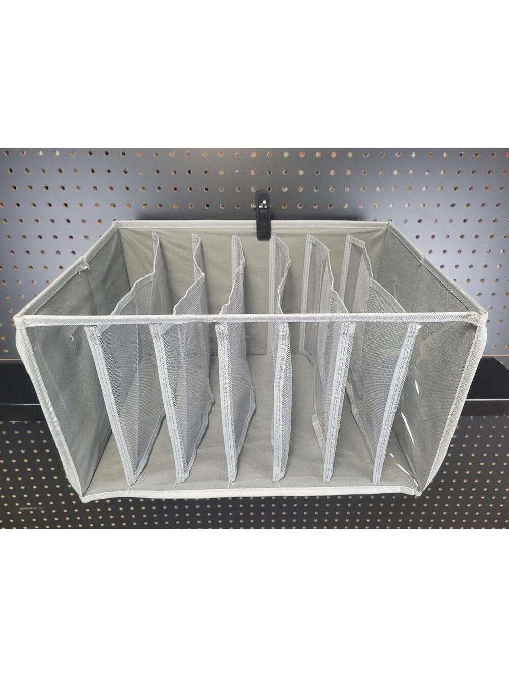 Durable 7-Grid Clothes Organizer with See-Through Mesh - New